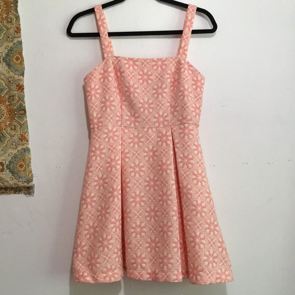 Light pink floral pattern dress